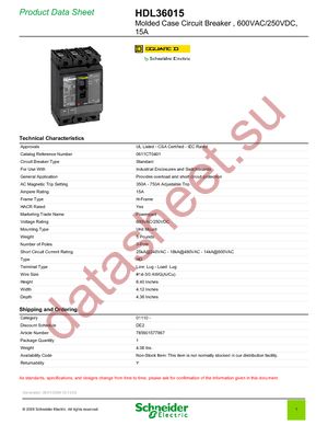 HDL36015 datasheet  